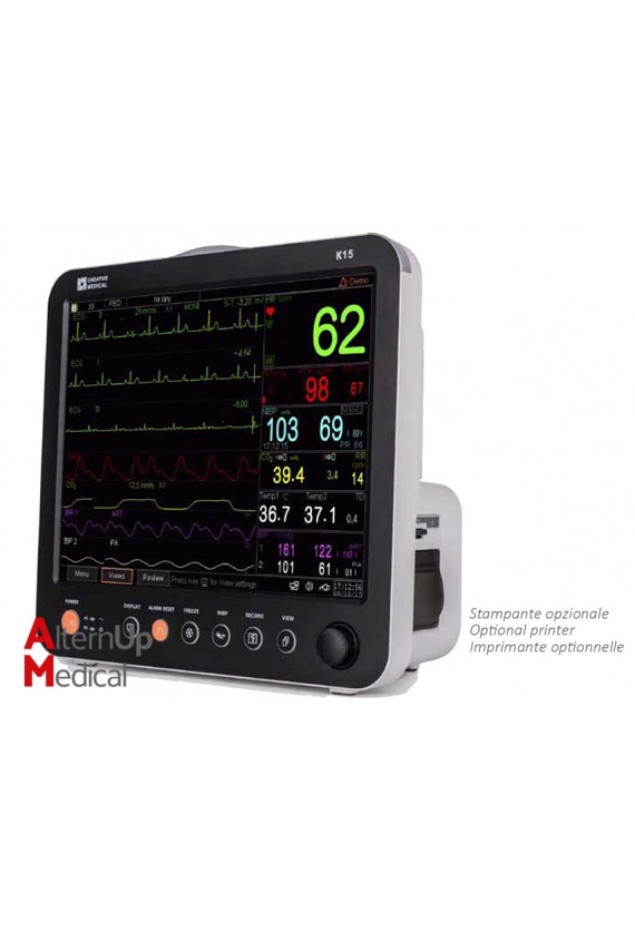 K15 Touchscreen 2 IBP and EtCO2 Patient Monitor