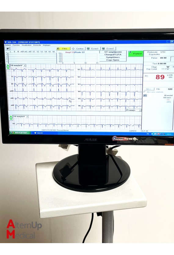 Schiller AT-104 PC Cardiac Stress and Rest Test Station with Ergoline Ergometer Bike