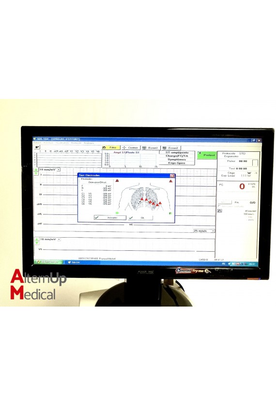 Schiller AT-104 PC Cardiac Stress and Rest Test Station with Ergoline Ergometer Bike