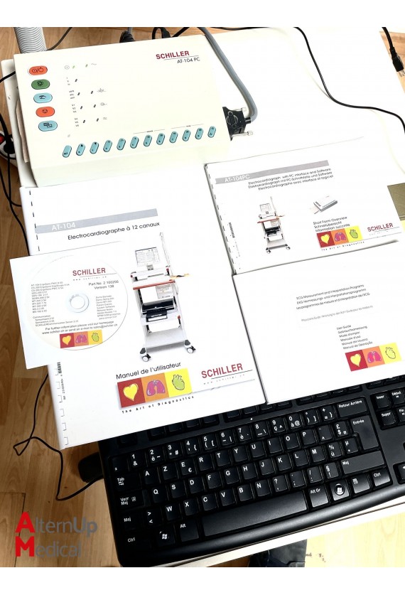 Schiller AT-104 PC Cardiac Stress and Rest Test Station with Ergoline Ergometer Bike