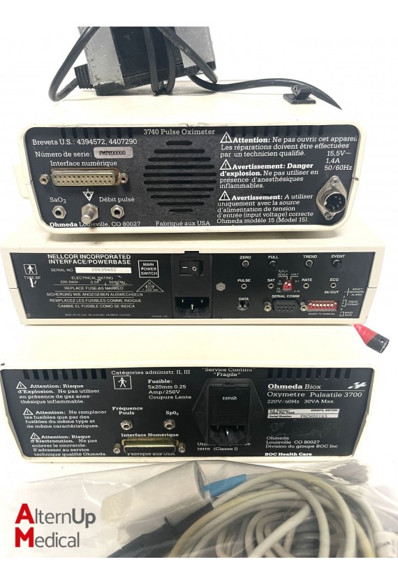 Lot of 3 Nellcor et Ohmeda Oxymeters