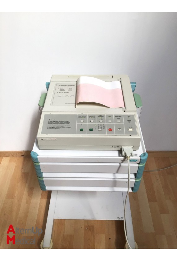 Hewlett Packard M1772A ECG on trolley