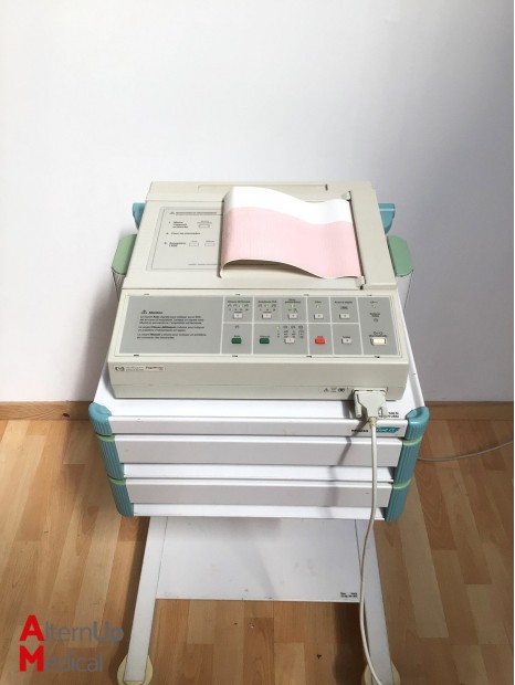 Hewlett Packard M1772A ECG on trolley