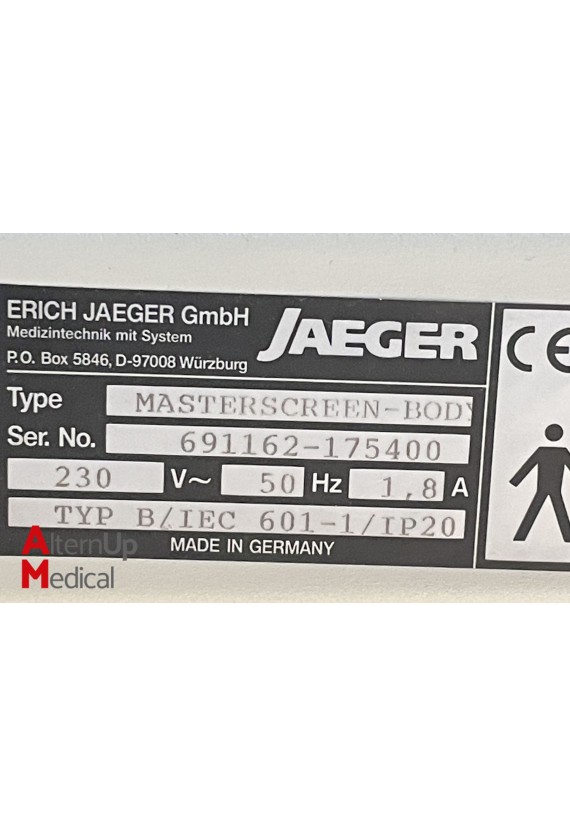 Cabine de Pléthysmographie Jaeger MasterScope Body