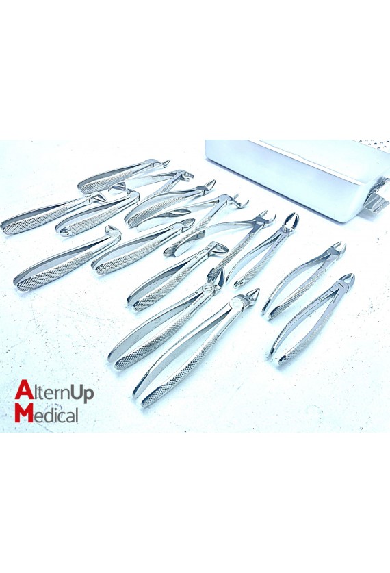 Surgical Instrument Set of 15 Prodont-Holliger Forceps for ENT and Dental