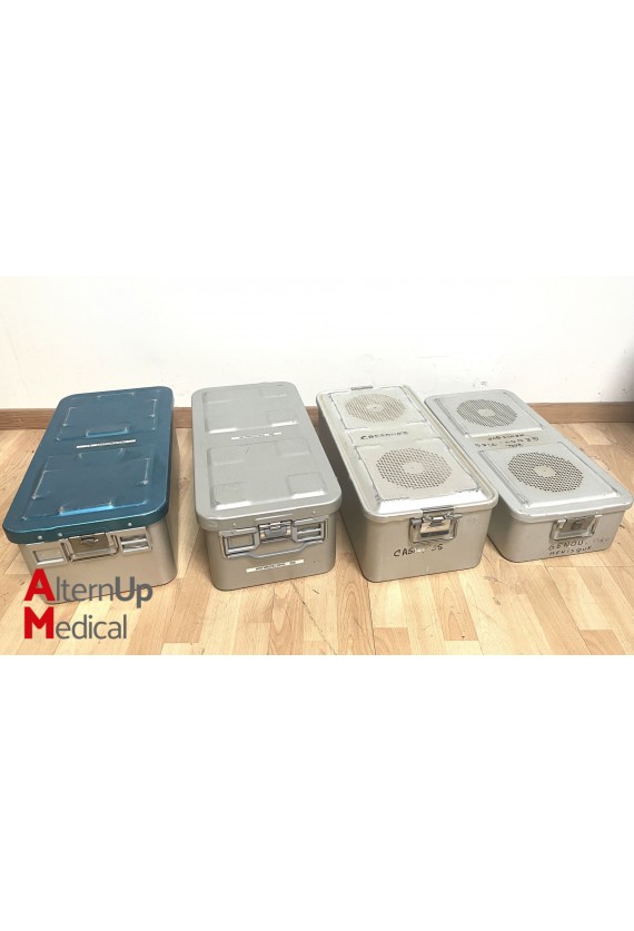 Set of 4 Sterilization Boxes for Surgical Instruments