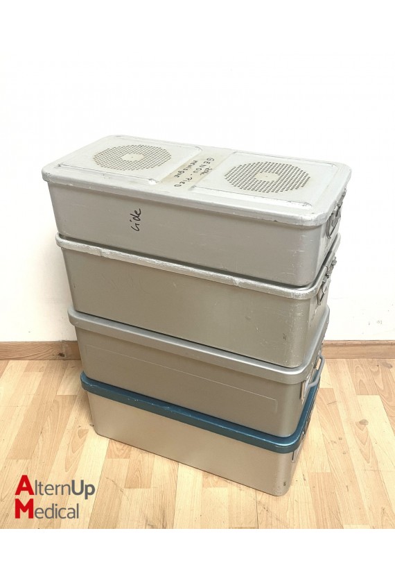 Set of 4 Sterilization Boxes for Surgical Instruments